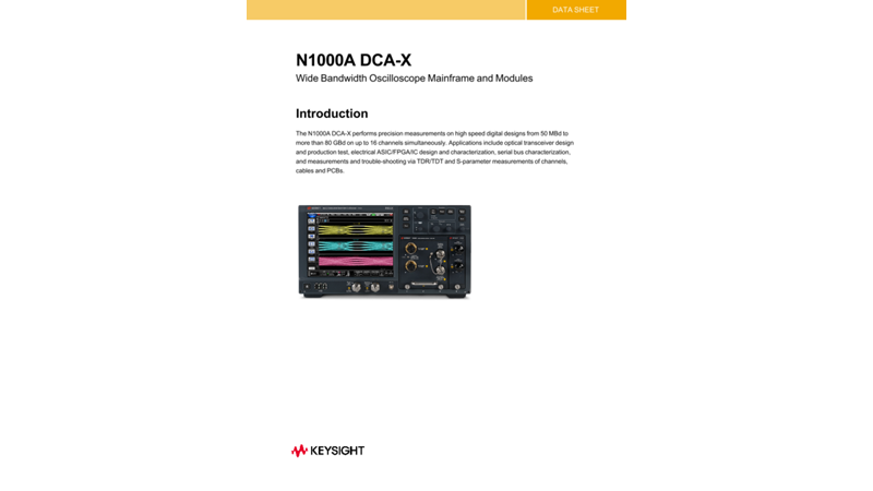 N1000A DCA-X and N1002A Optimization Controller